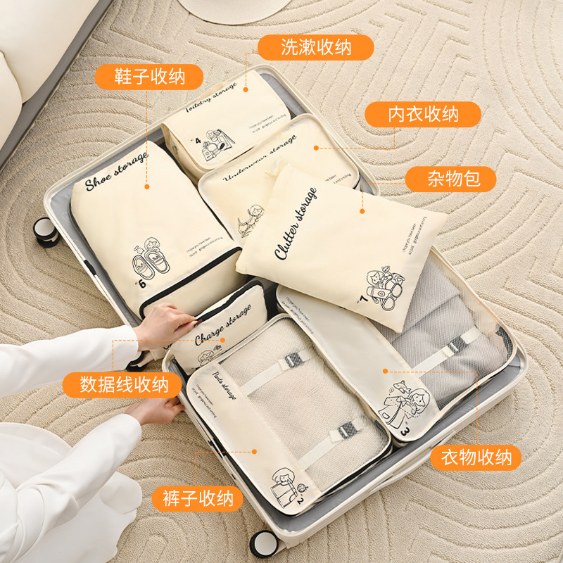 厚手収納袋分注袋出張旅行荷物分類大容量手提げ高颜値入れバッグ収納バッグ|undefined