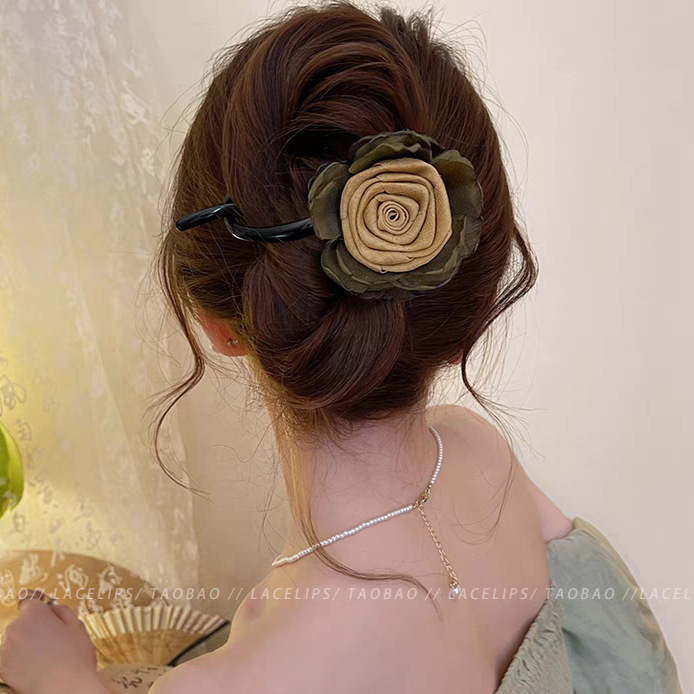 後頭部にツイストクリップが付いた新しいスタイルのワンラインヘアクリップ、軽い高級感と高級感のあるヘアクリップ、女性用のアヒルのくちばしクリップヘッドドレス|undefined
