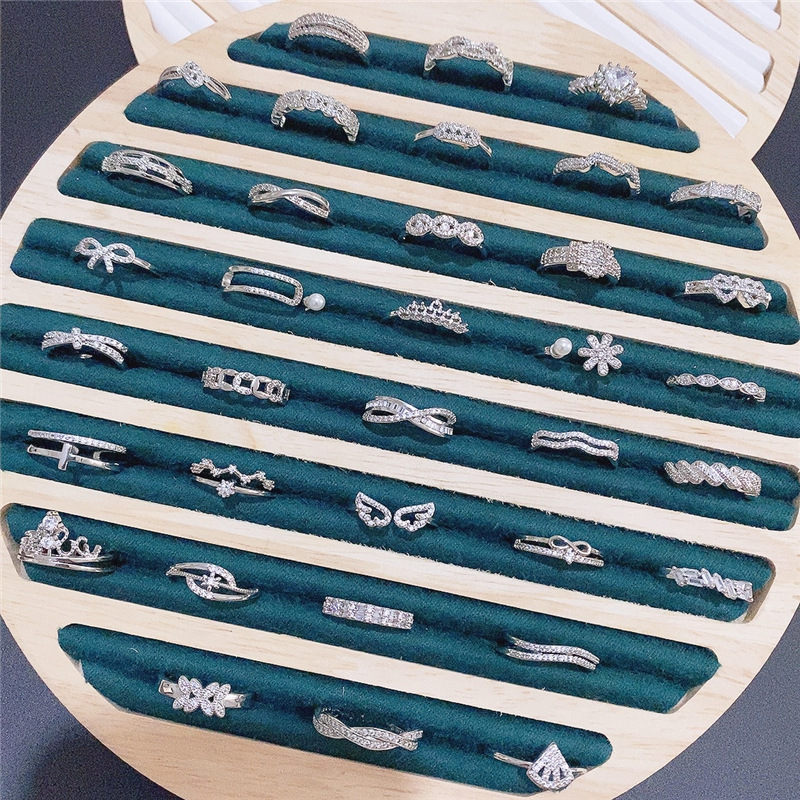 Korean version of small fresh all-match fashion color retaining zircon micro inlay ring ring female mixed batch boutique live supply Korean version of small fresh all-match fashion color retaining zircon micro inlay ring ring female mixed batch boutique live supply