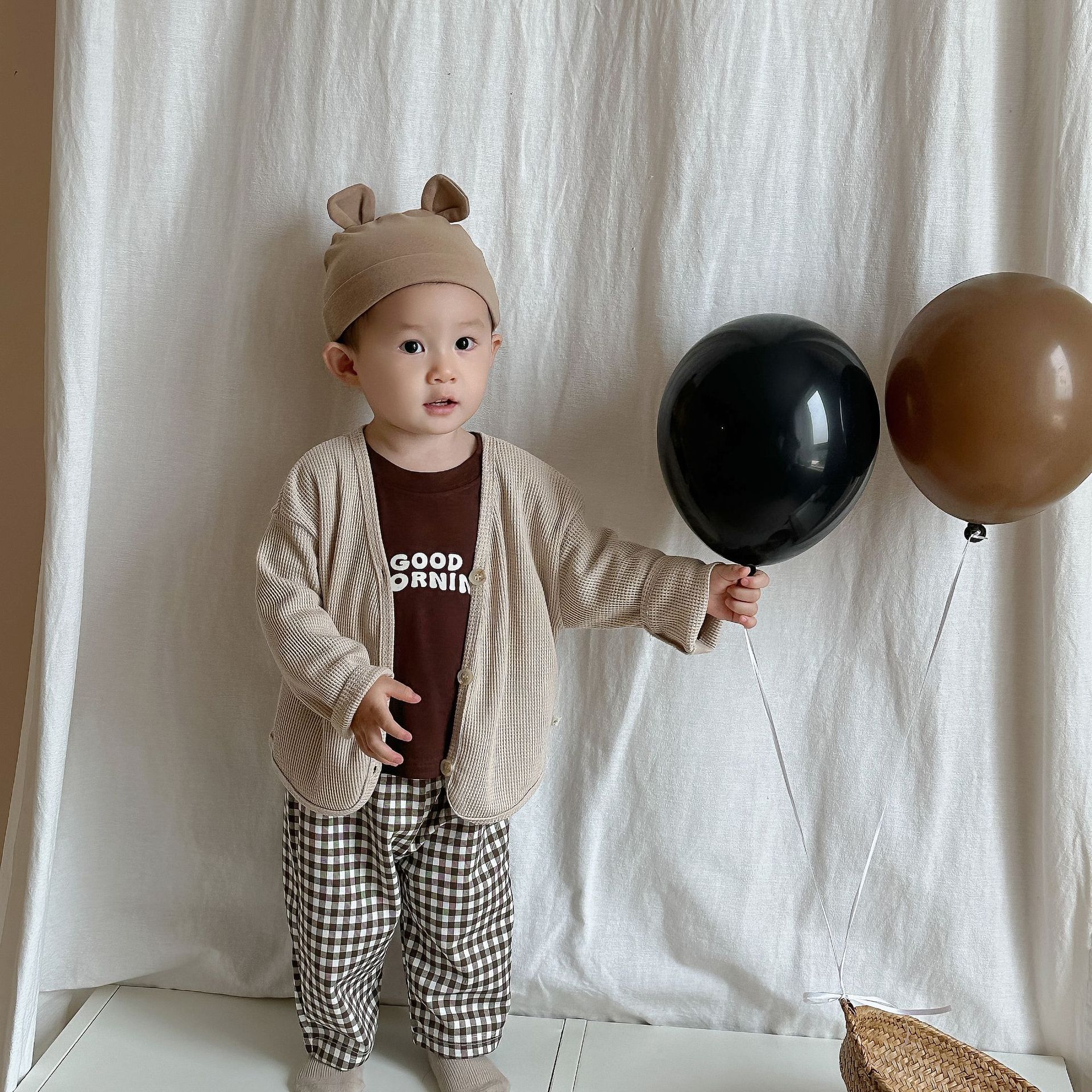 Ropa de bebé primavera estilo coreano ropa de niños traje de primavera bebé otoño abrigo de galleta Bebé Ropa de salida