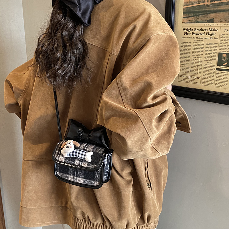 Otoño y invierno mini bolsas accesorios para niños caricaturas perros niños y niñas bolsas de hombro estricto arco bebé mochila de moda