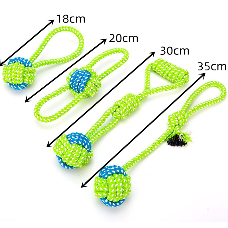 Juguetes para perros al por mayor, molares, cuerdas resistentes a morder, nudos, perros pequeños, medianos y grandes, teddy, cuerda de algodón para mascotas, bolas de juguete, suministros para mascotas