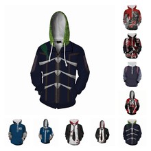 新款上新 万圣节异兽魔都系列3D数码印花连帽运动卫衣动漫cosplay