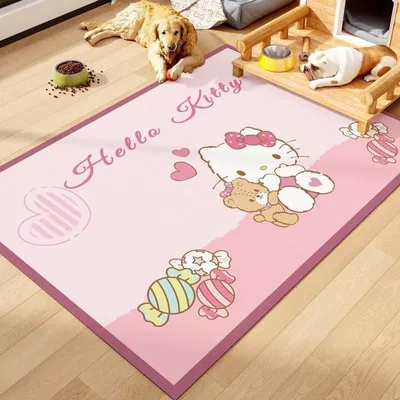 Avtomobil döşəmə paspasları, New pet feeding mat made - katies-pink-heart-with-vertical-stripes-4060cm-waterproof-leather