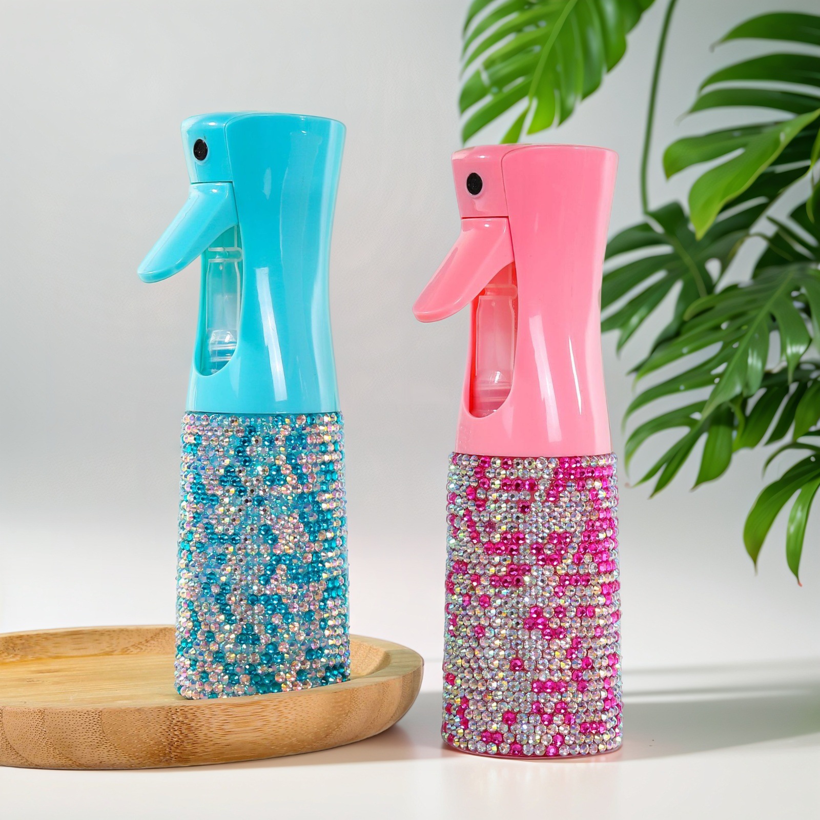 Botella de pulverización continua de alta presión de diamante botella de pulverización de lujo botella de pulverización de maquillaje de agua de atomización de jardinería botella de pulverización de maquillaje de belleza