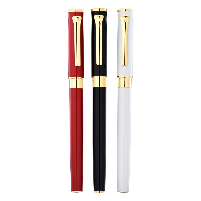 Business advertising metal signature pen lettering logo neutral gift signature pen ball pen gift box set Wholesale