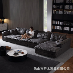 超大深坐宽沙发羽绒乳胶客厅现代简约轻奢转角意式极简科技布沙发-阿里巴巴