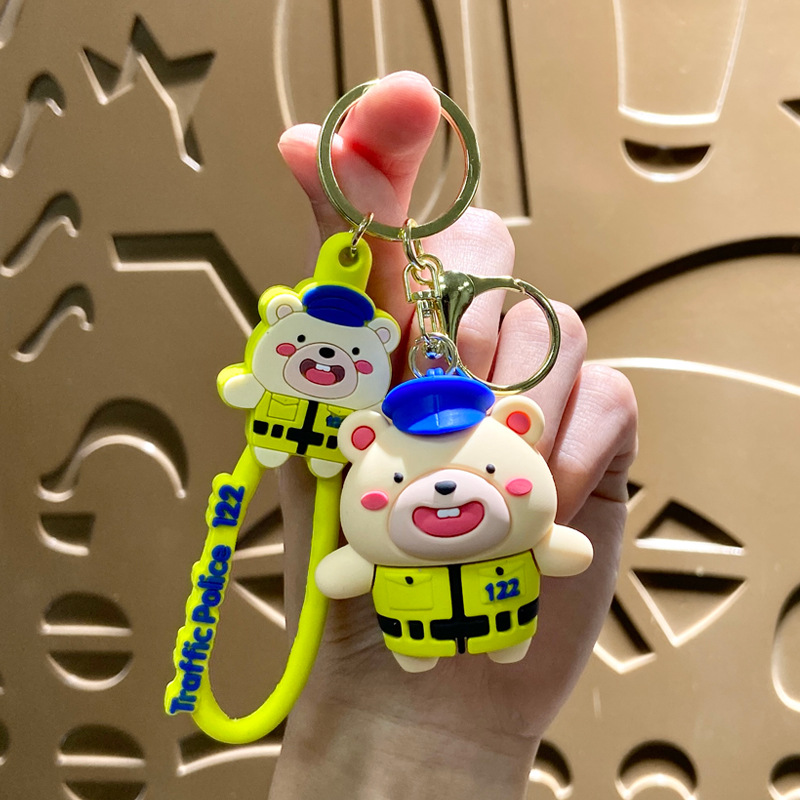 Lovely sea, tierra, aire osos bolsos colgantes llaveros de automóviles colgantes de garras decoraciones tiendas pequeños regalos al por mayor