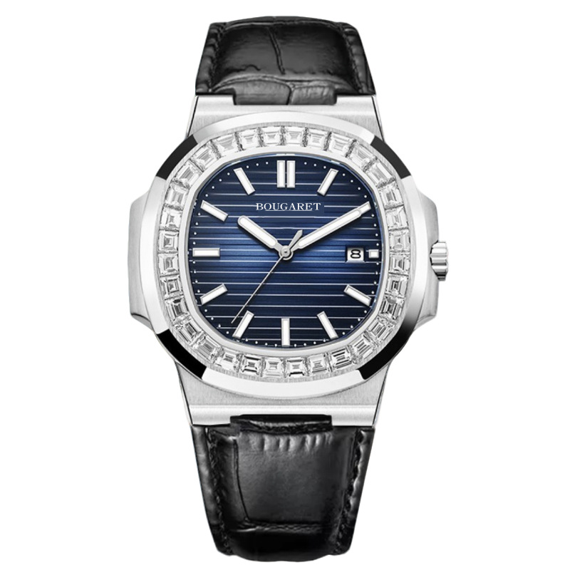 B57 Black Leather Blue