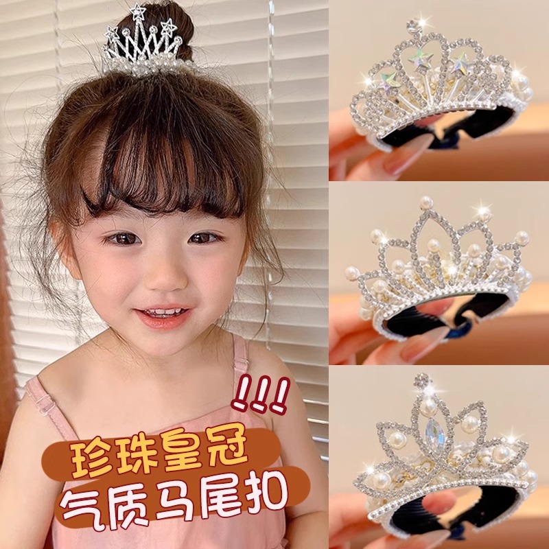 Crown tocadillos para niños princesas lindas joyas para el cabello de cristal diamante corona de cumpleaños accesorios para el cabello clip
