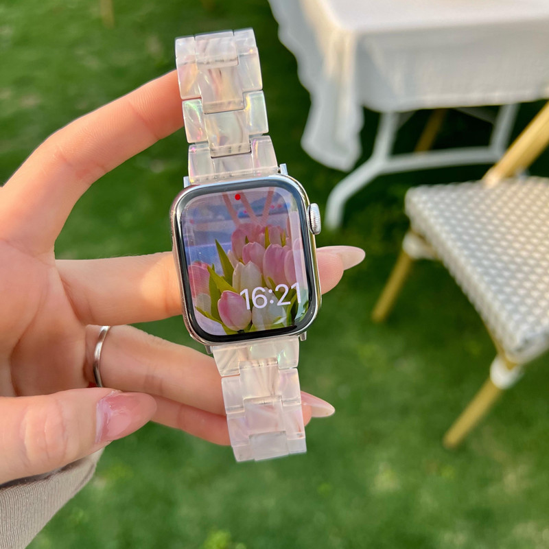 Summer Lightweight Resin Strap Suitable for Apple Watch 11Th Generation 10/987 New Apple Models