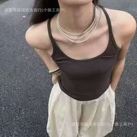 3-4mm近圆强光微瑕天然高品质淡水baby珍珠14k注金8字扣三层叠戴