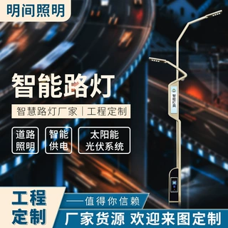 工程定制户外智慧灯杆 汽车充电桩监控广告牌一体化双臂智慧路灯