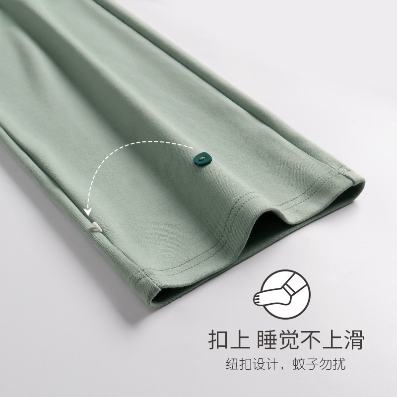 [Suave sensación] pijamas de las mujeres primavera y otoño 100% algodón manga larga verano Delgado homewear traje