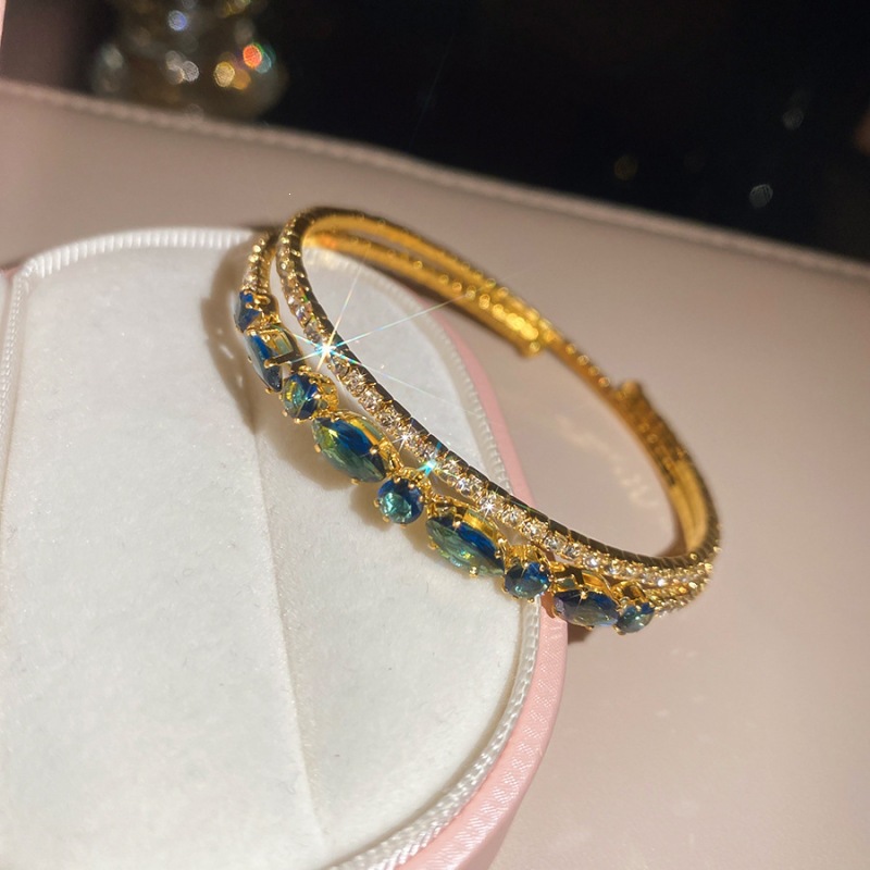 Pulsera 2 - dorada - azul