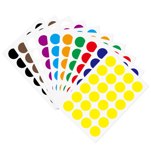 Colorful round dot sticker wholesale 19mm handwritten waterproof label marking identification label sticker