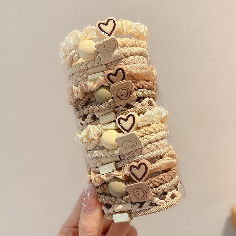 Cauda de caballo alta no colapsar cuerda de cabeza de niñas de alto nivel anillo de cabello red red 2024 nueva correa de goma de alta elasticidad cabello de cabello