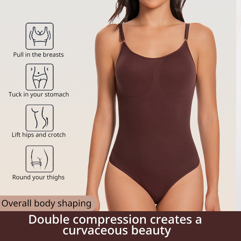 Cross-Border Seamless Shapewear Bodysuit with Tummy Control, Open-Crotch Design, and Hook-And-Eye Closure for Women Cross-Border Seamless Shapewear Bodysuit with Tummy Control, Open-Crotch Design, and Hook-And-Eye Closure for Women