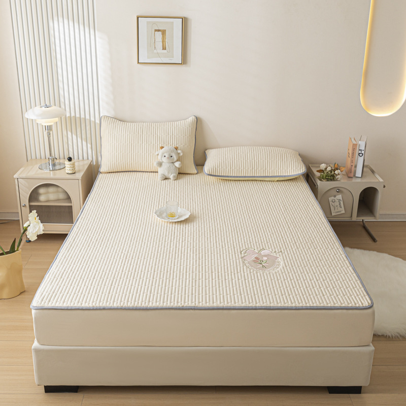 2025 nuevo estilo de algodón de fibra de maíz de algodón acolchado de una sola pieza de algodón a prueba de polvo funda protectora de colchón Simmons