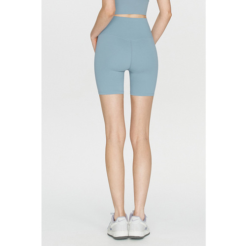 Tummy Tuck Peach Yoga Fitness Four Quarter Shorts Lulu High-Waist Basic Sports Running Cycling Pants Napped Bare Sensation