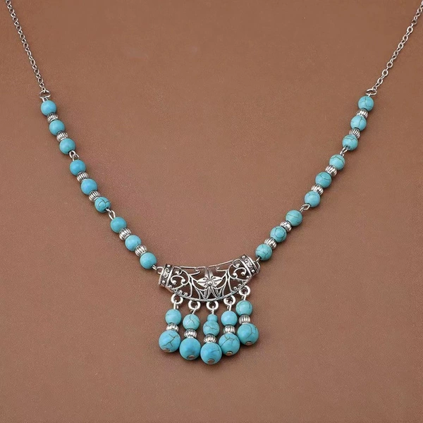 Blue hair accessory, universal necklace
