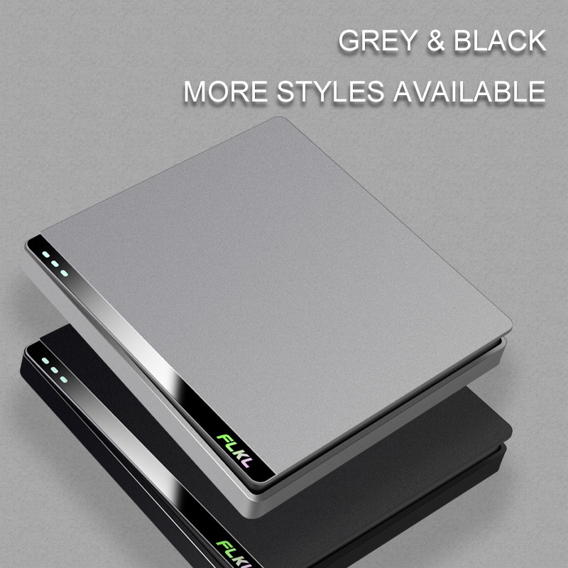 Factory Direct Selling Concealed Grey 86-type Home Wall Panel Five-Outlet Socket Wholesale G3 Series
