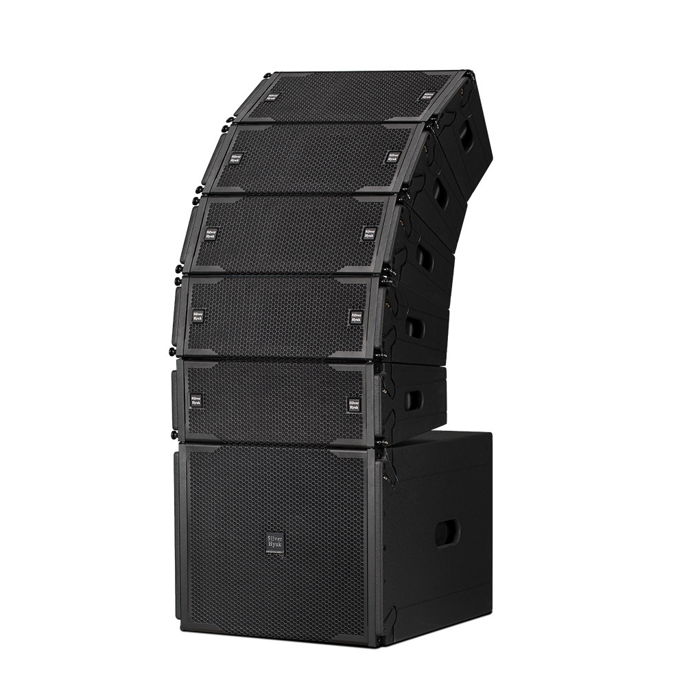 Equipo de sonido de escenario móvil de rendimiento al aire libre doble altavoz de matriz lineal de 6.5 pulgadas conjunto de sonido de matriz lineal activa