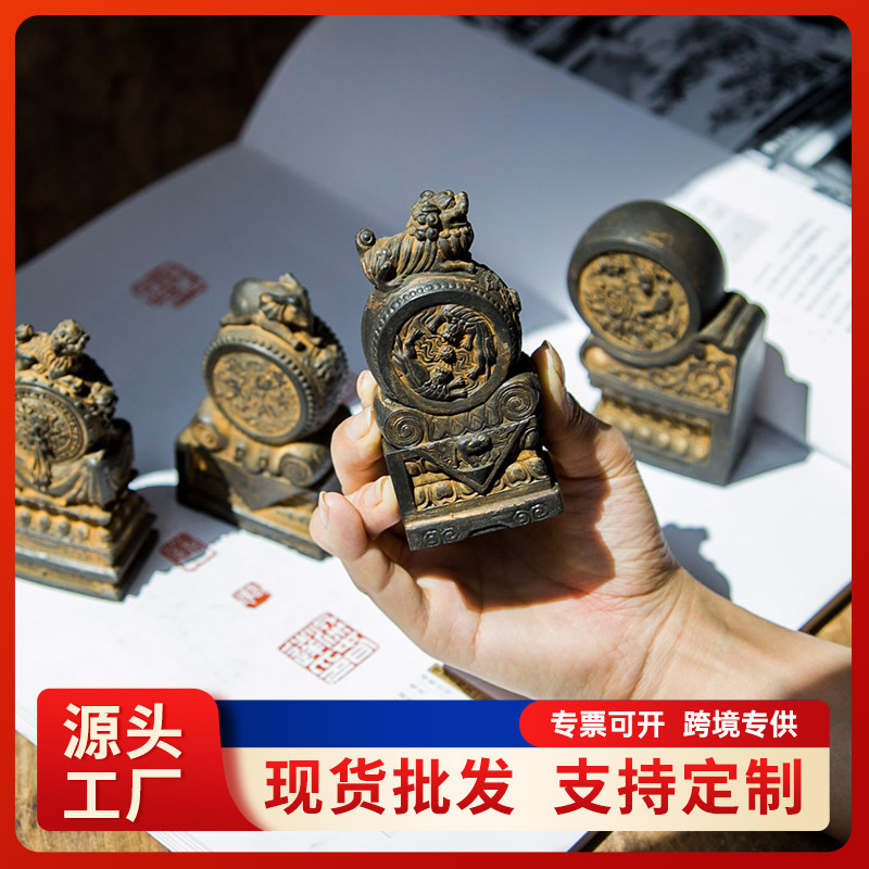 New Chinese-Style Drum-Shaped Stone Gate Pillar Home Decor Living Room Tabletop Small Ornaments Vintage Distressed Handicrafts Pure Handmade Decorations New Chinese-Style Drum-Shaped Stone Gate Pillar Home Decor Living Room Tabletop Small Ornaments Vintage Distressed Handicrafts Pure Handmade Decorations
