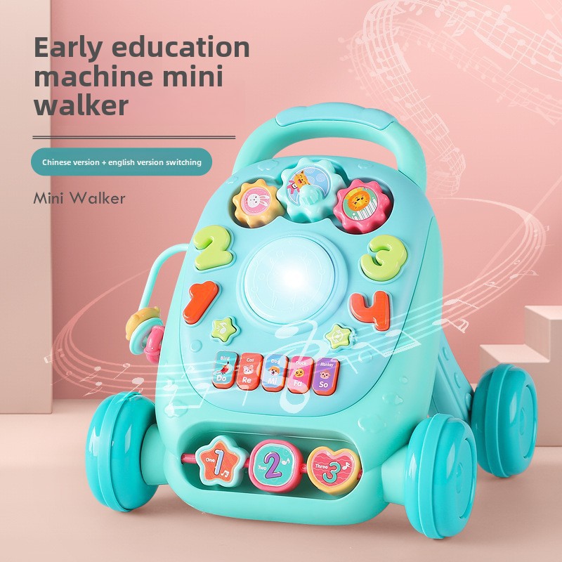 Mini Walker Toy Early Education Chinese and English Children's Multi-Functional Learning Table with Light and Music for Toddlers
