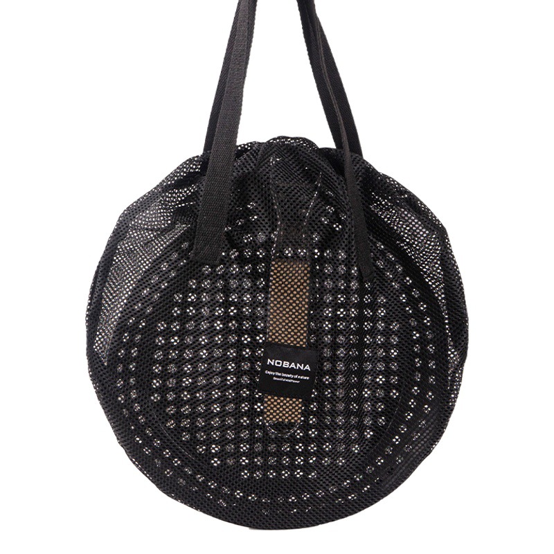 Bolsa de almacenamiento de olla portátil al aire libre sartén wok bolsa de malla de almacenamiento camping picnic malla transpirable engrosada bolsa de cordón