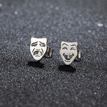 C 52195 Asymmetrical ��Ц face earrings ���Գƿ�Ц�������Ƕ�
