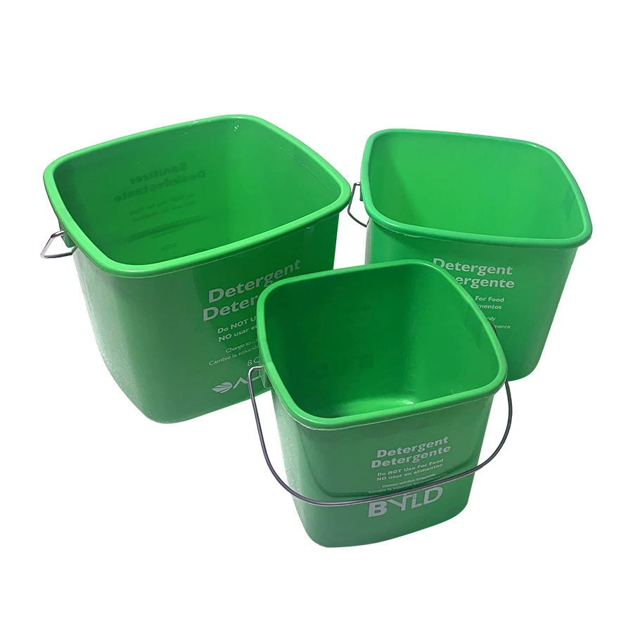 Производители поставляют зеленые утолщенные ведра для хранения и хранения