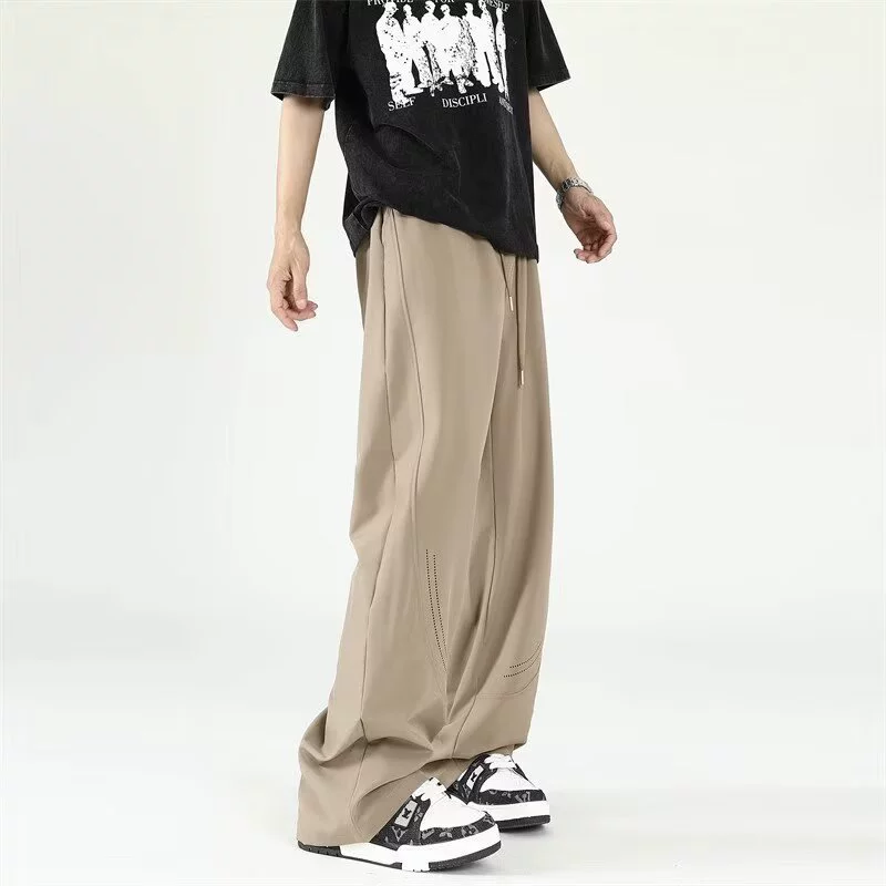 Summer thin trousers, loose straight fit