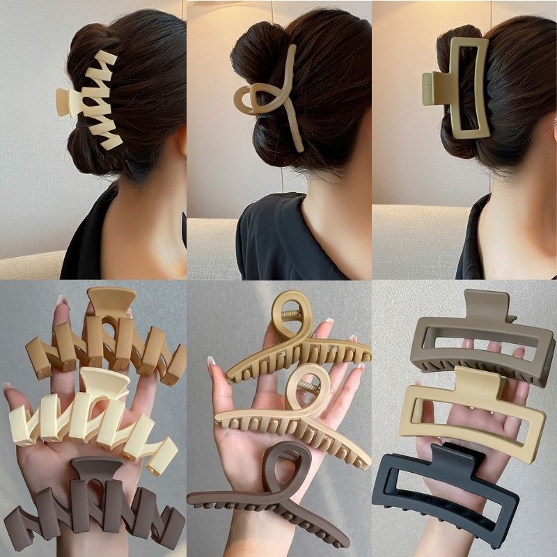 Simple and Extra Large Hair Clip for Women, Summer Outing Versatile Shark Clip Hair Pin, Back of Head Braided Hair Clip, Hair Accessory Claw Hair Pin
