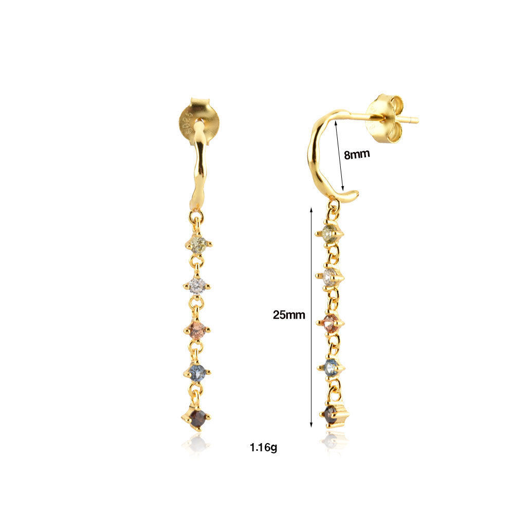 5g Weight 0.05µm-0.08µm Gold Plating Thickness Electroplating Gold Plating Process 925 Sterling Silver Ear Needle Material 18K Real Gold Plated Plating Material Zircon Inlay Material Hoop Earrings, Drop Earrings, Ear Studs Classification Necklace + Jewelry Quantity Daily Occasion 925 Sterling Silver Material Geometric Pattern Women's Gender Simple Style Style Plating Craft Necklace + Jewelry 925 Sterling Silver Geometric Hoop Earrings Drop Earrings Ear Studs 7