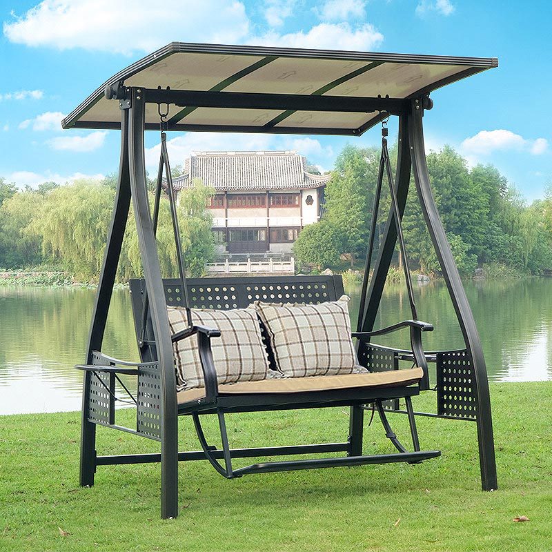 Silla colgante para exteriores, silla colgante para patio, silla colgante tipo cesta para balcón, silla colgante de metal moderna de aleación de aluminio para interiores.