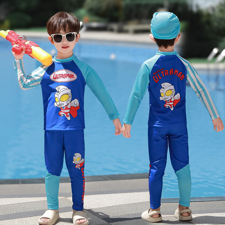 6020 # 블루 쓰리피스 슈트 [탑+바지+반바지]