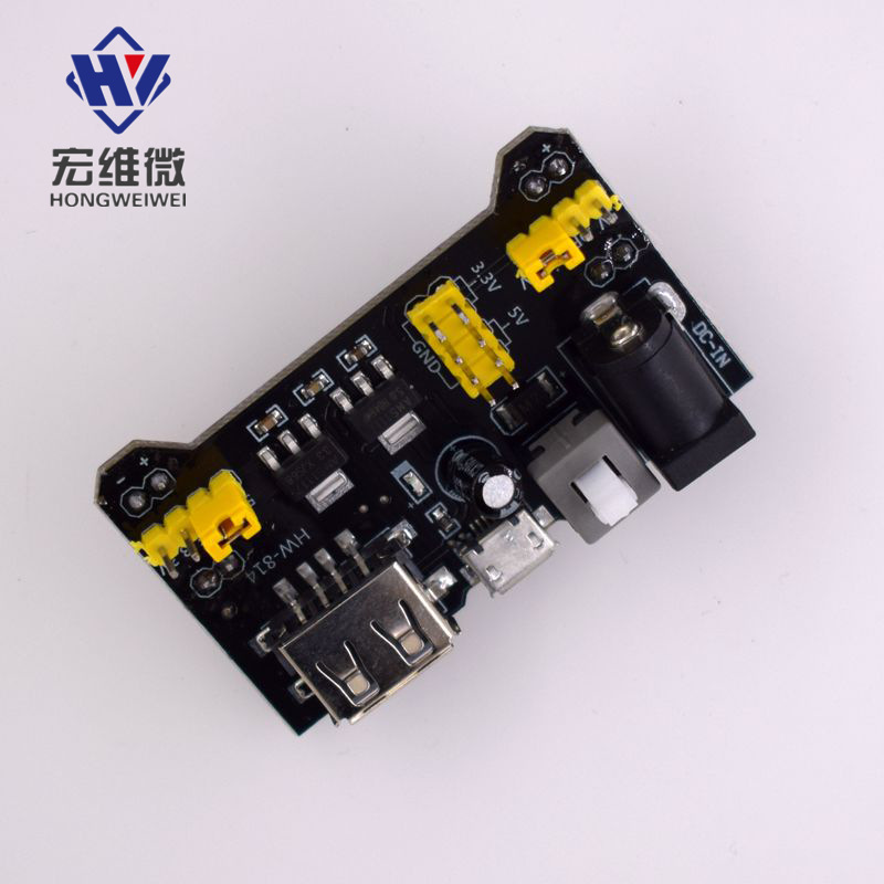 Breadboard power module USB/MICRO compatible 3.3/5V dual USB input power supply MB-102