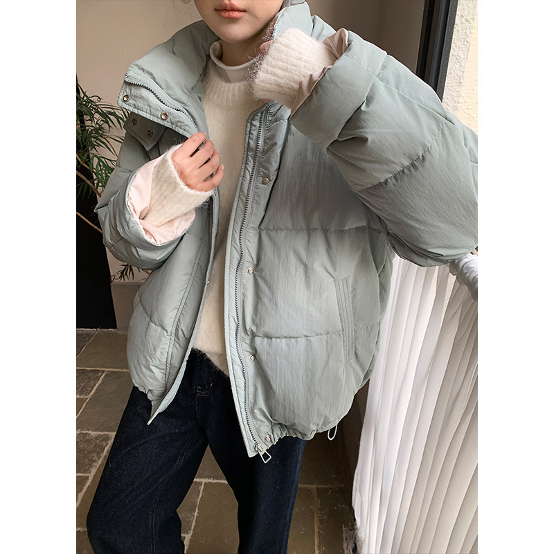 Yier 셔츠, 스노우 컨트리 후드 화이트 덕 다운 퍼프 캐주얼 다운 재킷 여성 두꺼운 빵 의류 한국 외투
