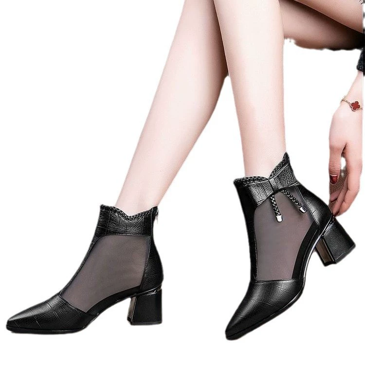 Fashionable boots, summer footwear, mesh sandals