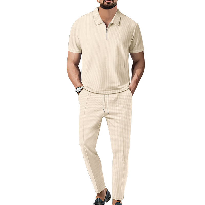 Men's Solid Color Pants Sets Men's Clothing display picture 5