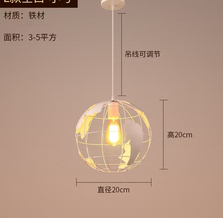 Candelabro de jaula de hierro pequeño de un solo cabezal al por mayor de fábrica, tienda de ropa de olla caliente retro americana, barra de bar, lámpara de comedor, estilo industrial