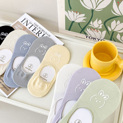 Women's Summer Thin Plain Invisible Socks, No-Slip Boat Socks, Pure Cotton Women's Socks, Zhuji Women's Socks Wholesale