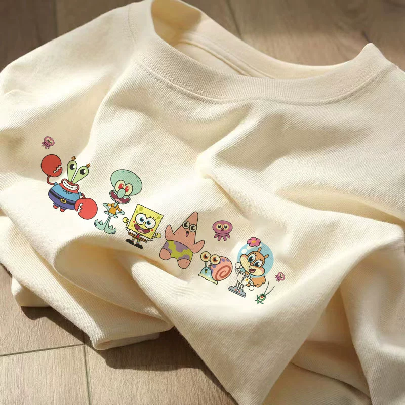 Футболка с коротким рукавом Hello Kitty из хлопка, детская летняя одежда, с рукавом