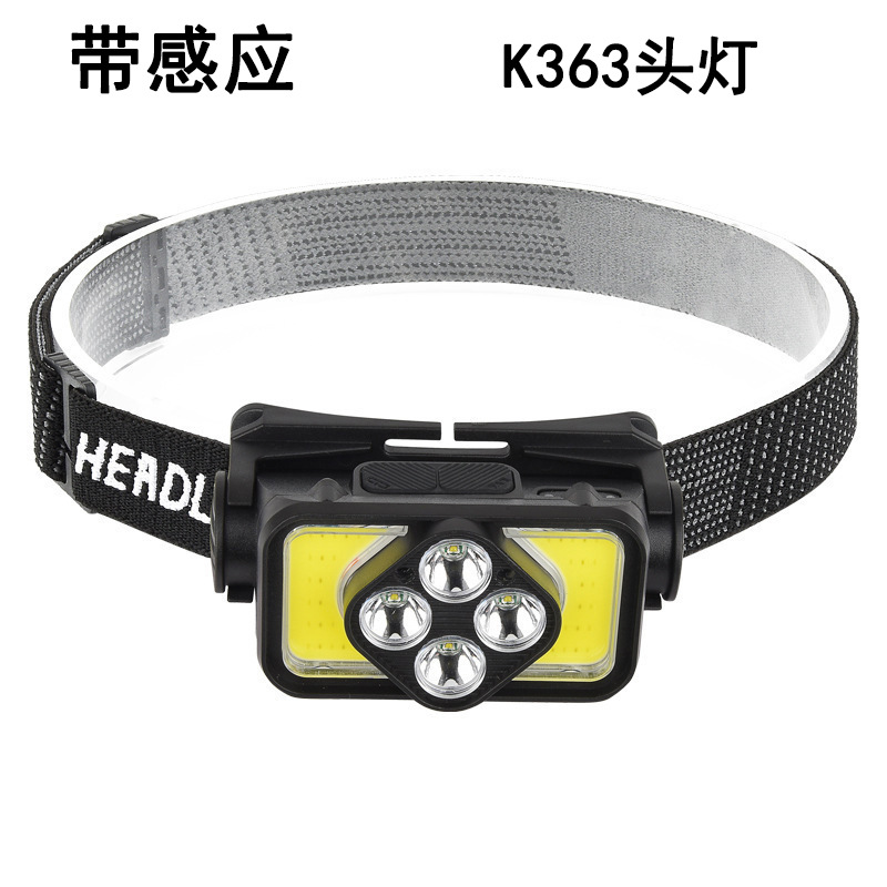 Cruz-frontera L faro nuevo LED multi-funcional portátil fuerte luz al aire libre noche corriendo pesca cabeza-montado luz fuerte luz de trabajo