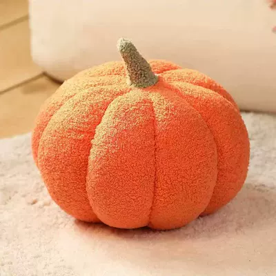 Oyuncaq yastıqlar — Cute Little Pumpkin Decorative - orange-green-vine-20cm-013kg