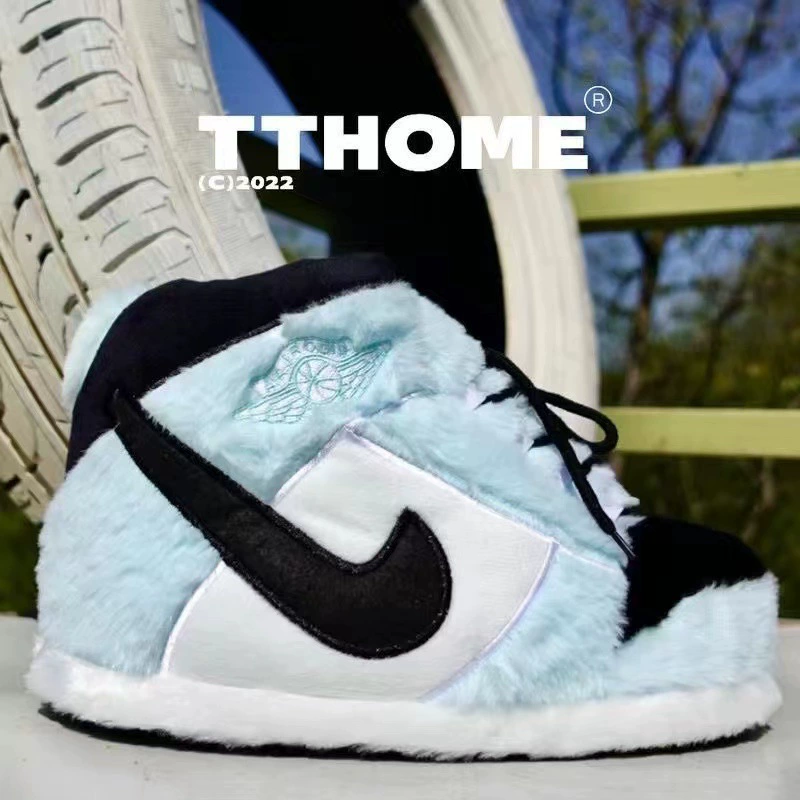 Тапочки Air Jordan демисезонные комфортные тёплые, размеры 36–44, тканевая или кожаная подошва