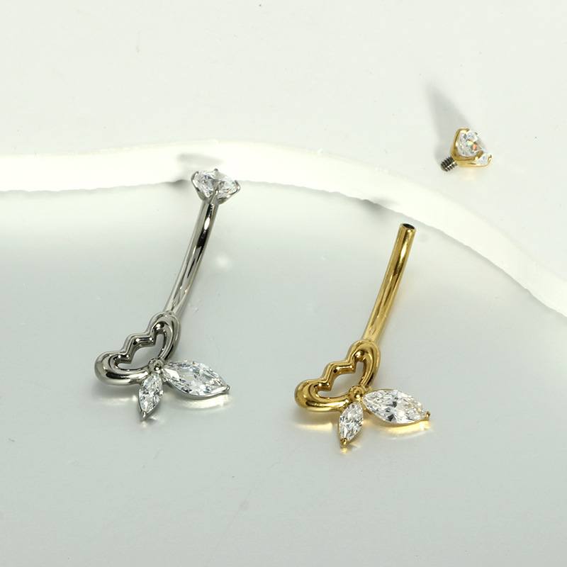 Labret piercing jewelry detail image
