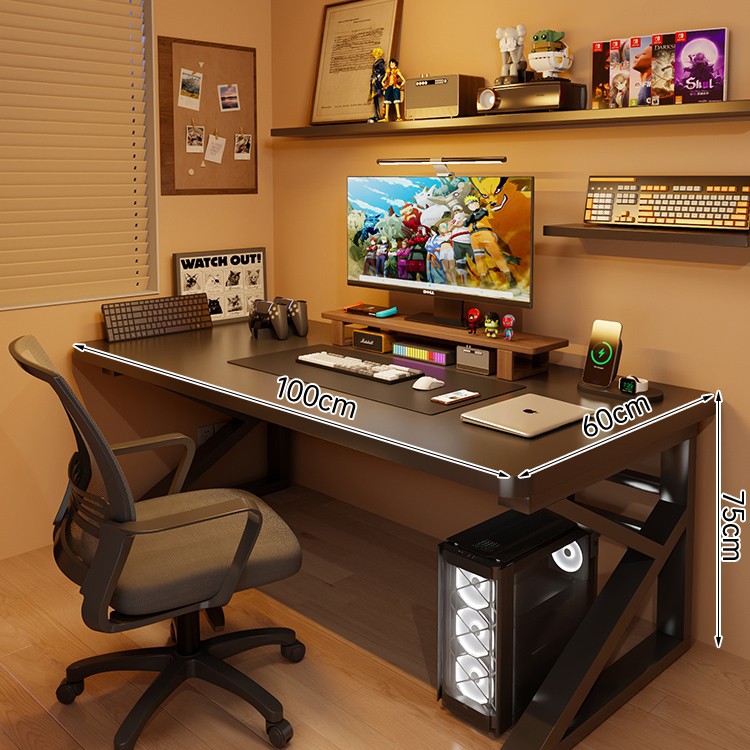 Mesa de computadora de madera sólida mesa de escritorio simple mesa de escritorio dormitorio de estudiantes mesa de deportes electrónicos mesa de trabajo de brazo robótico mesa