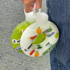 インターネット有名人の高温耐性カップ PP リングボトルミルクティーボトル使い捨てジュース飲料ボトルクリエイティブブレスレットカップ 500 ミリリットル